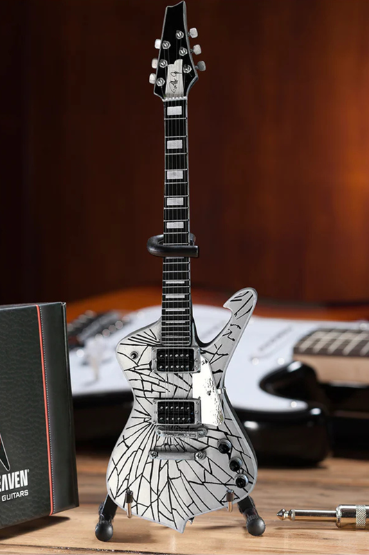 KISS Paul Stanley Cracked Mirror Iceman - Mini Guitar