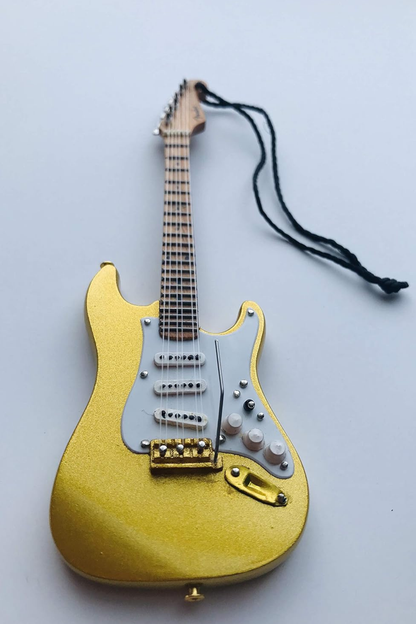 Fender Gold Stratocaster Guitar Holiday Ornament