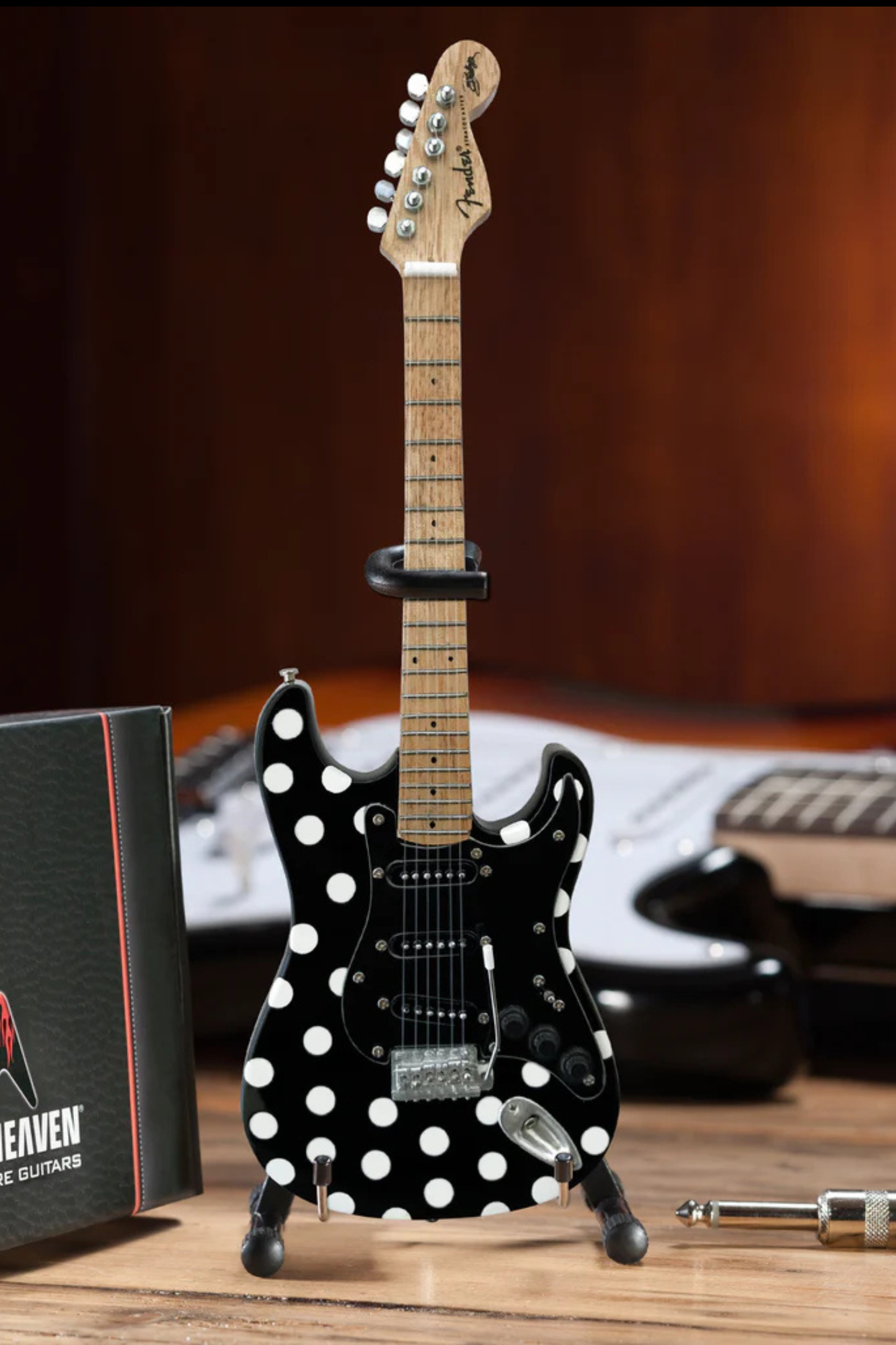 Buddy Guy Black Polka Dots Fender Stratocaster - Mini Guitar