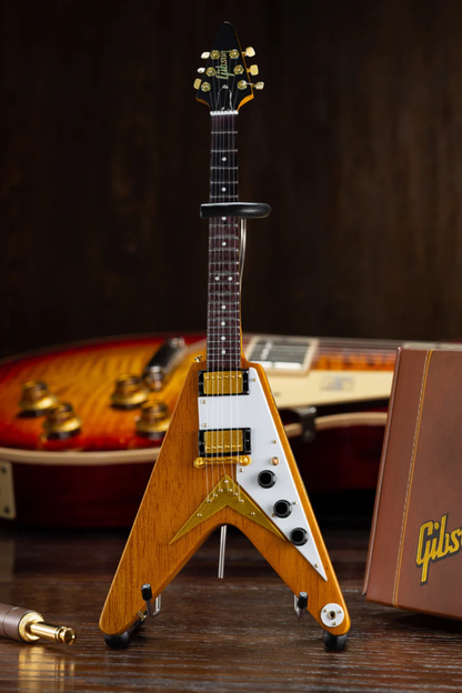 Gibson Korina Flying V 1:4 Scale Mini Guitar Model