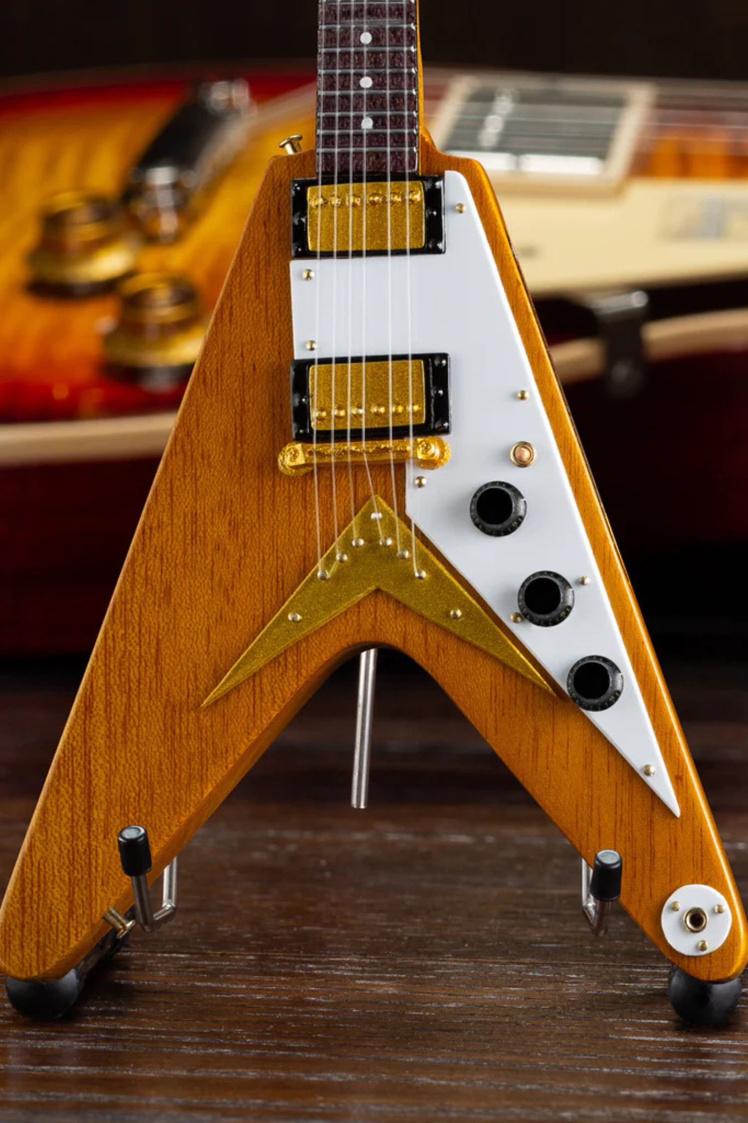 Gibson Korina Flying V 1:4 Scale Mini Guitar Model