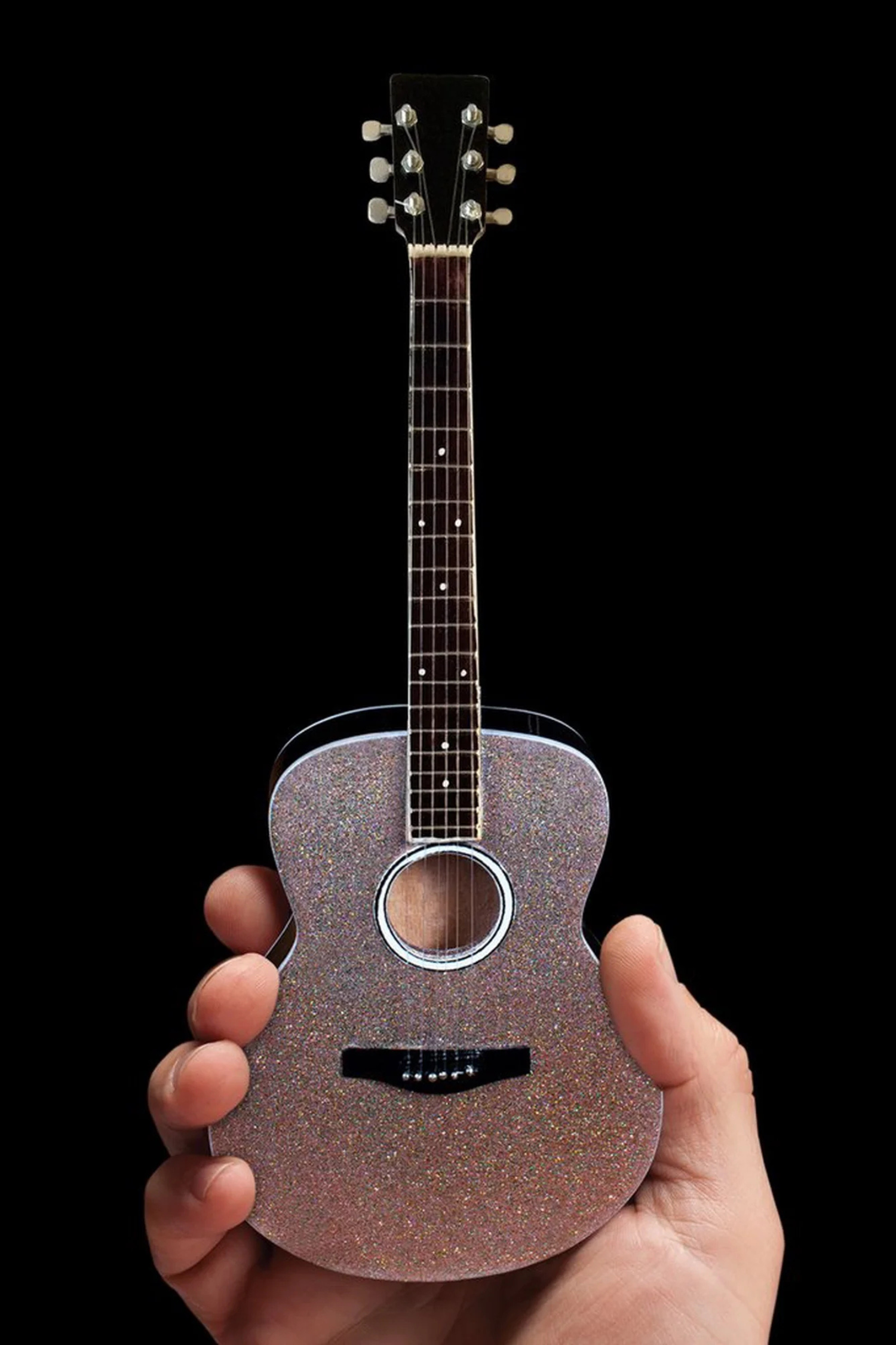 Glitter Rhinestone Acoustic - Mini Guitar