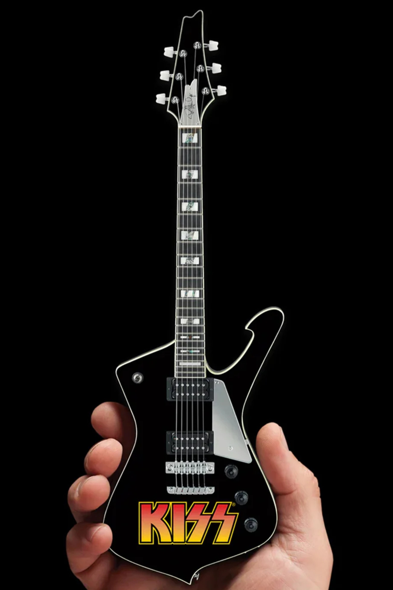 KISS Logo Paul Stanley IceMan - Mini Guitar – Walt Grace Vintage