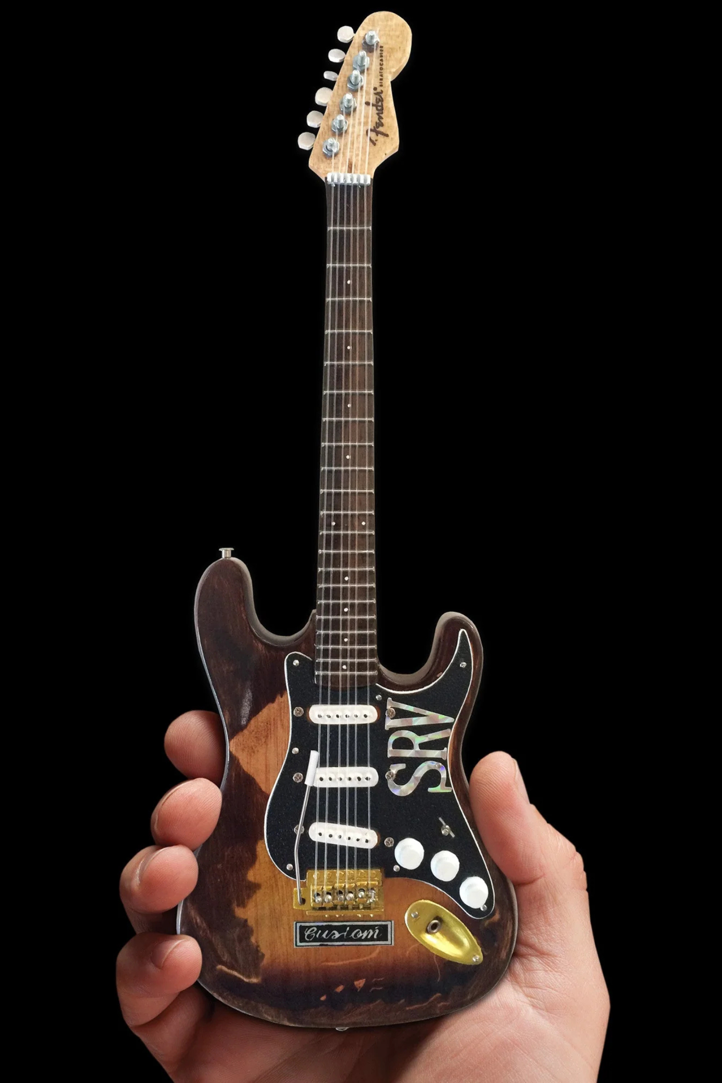 Stevie Ray Vaughan Distressed Custom Fender Stratocaster - Mini Guitar