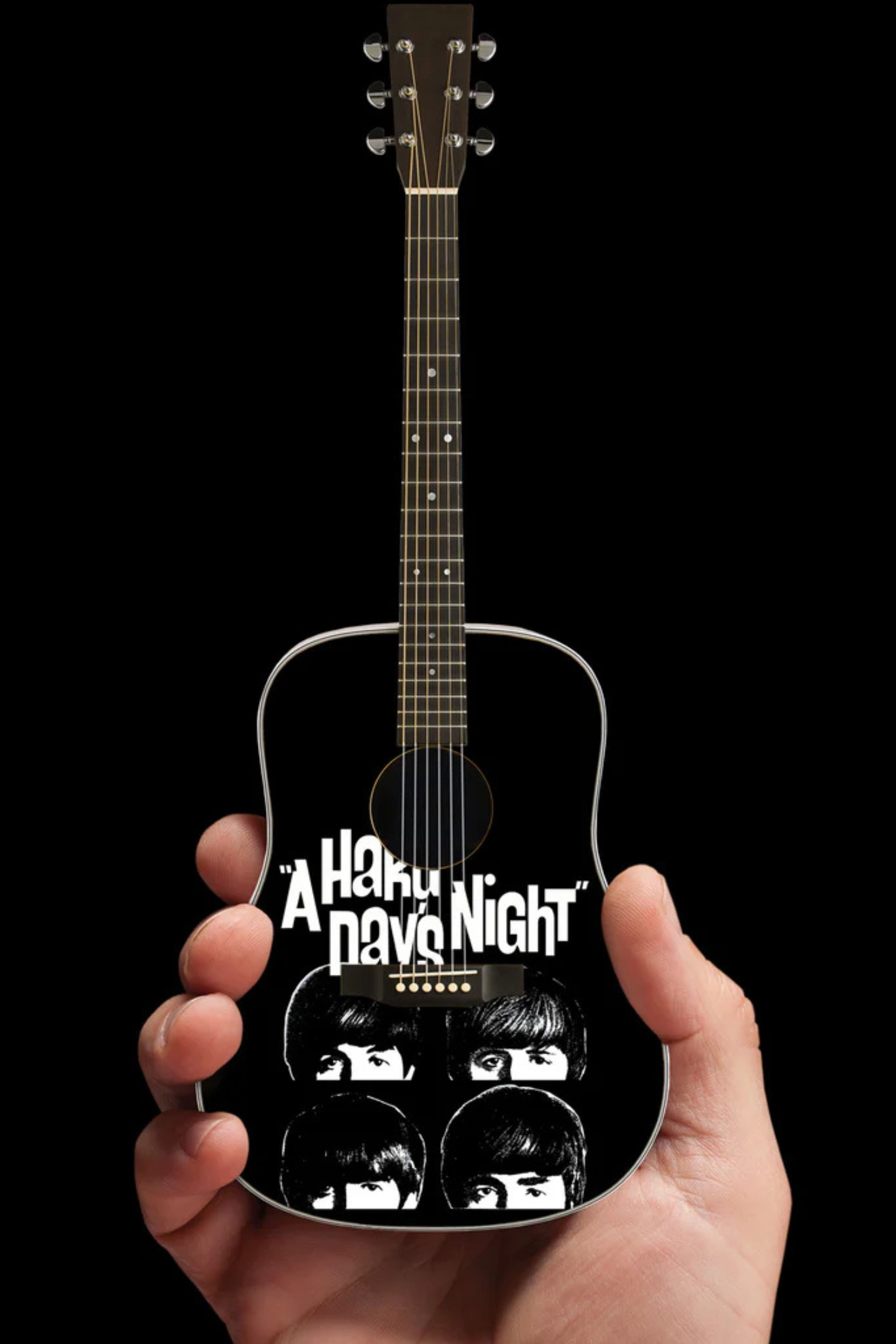 The Beatles Fab Four "A Hard Day's Night" Acoustic - Mini Guitar