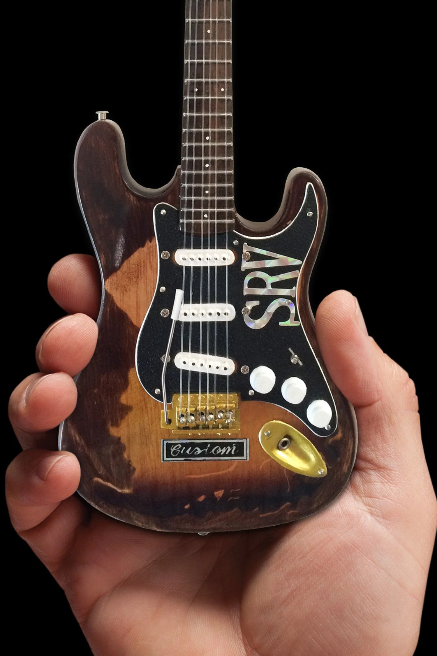Stevie Ray Vaughan Distressed Custom Fender Stratocaster - Mini Guitar