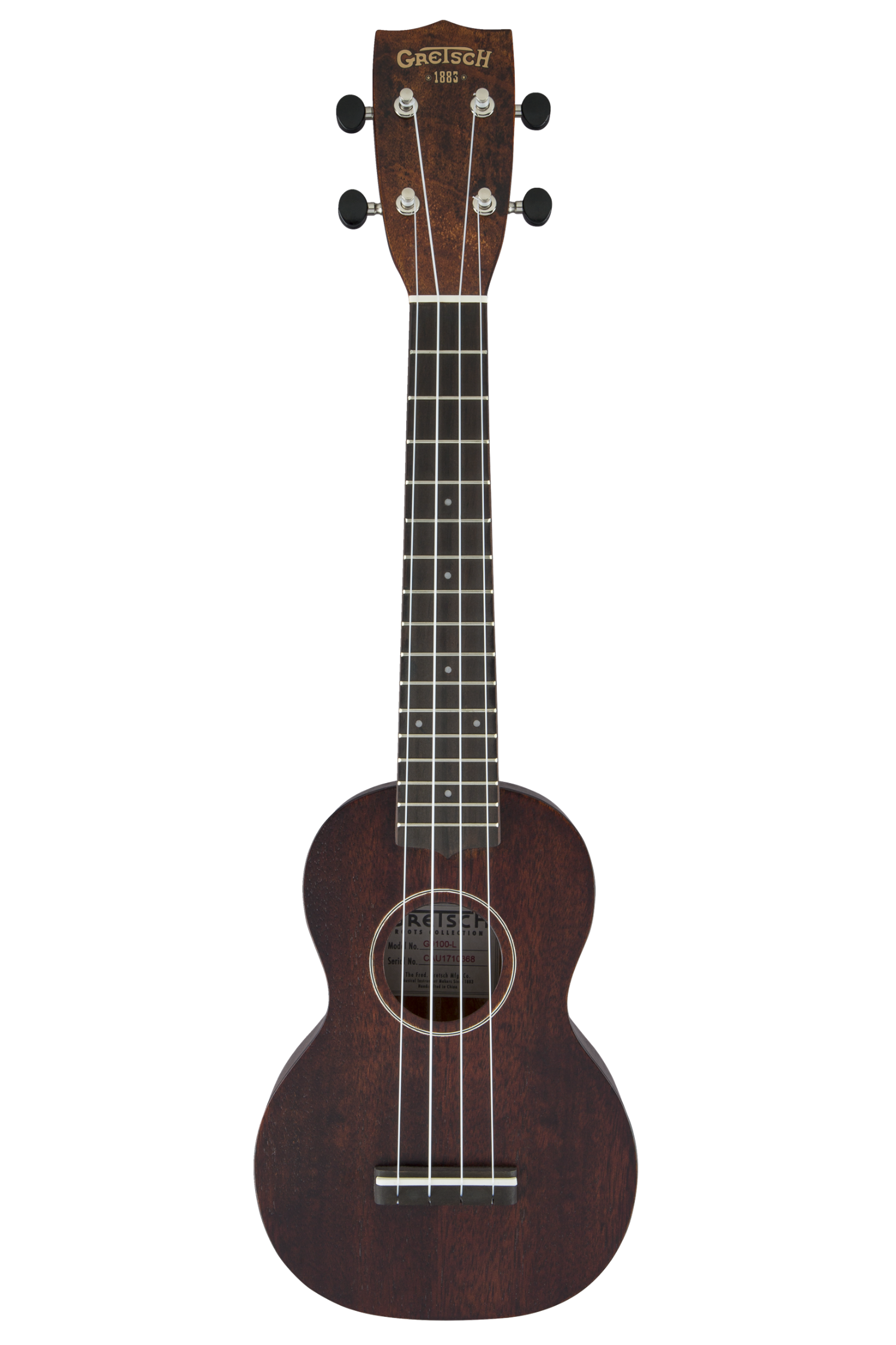 Gretsch G9100-L Soprano Long Neck Ukulele with Gig Bag - Vintage Mahogany Stain