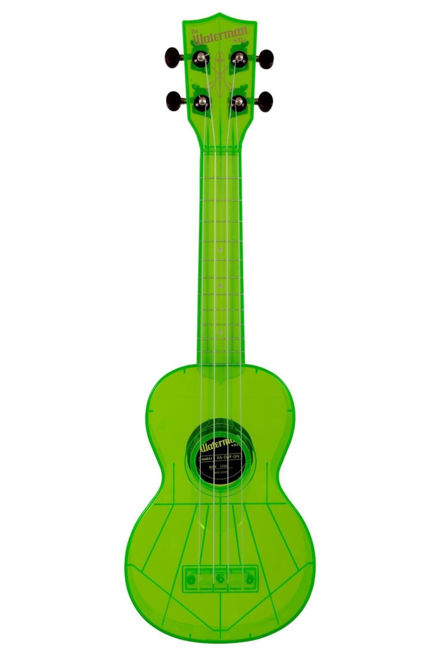 Kala The Waterman Soprano Ukulele - Fluorescent Sour Apple Green