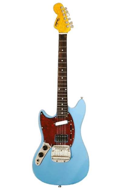 "Kurt Cobain" Fender Mustang Sonic Blue - Mini Guitar
