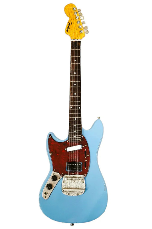 "Kurt Cobain" Fender Mustang Sonic Blue - Mini Guitar