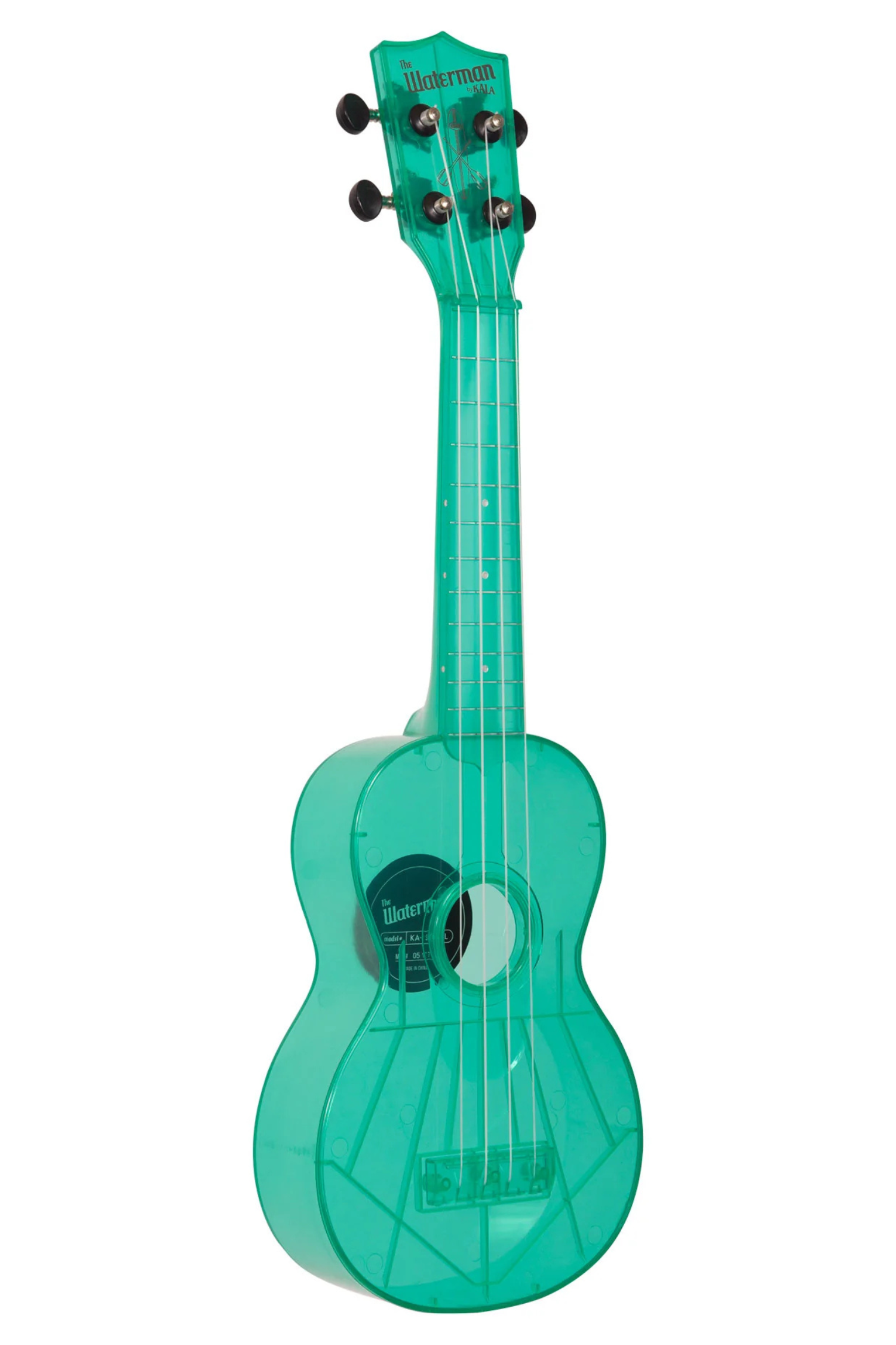 Kala The Waterman Soprano Ukulele - Fluorescent Blue Raspberry