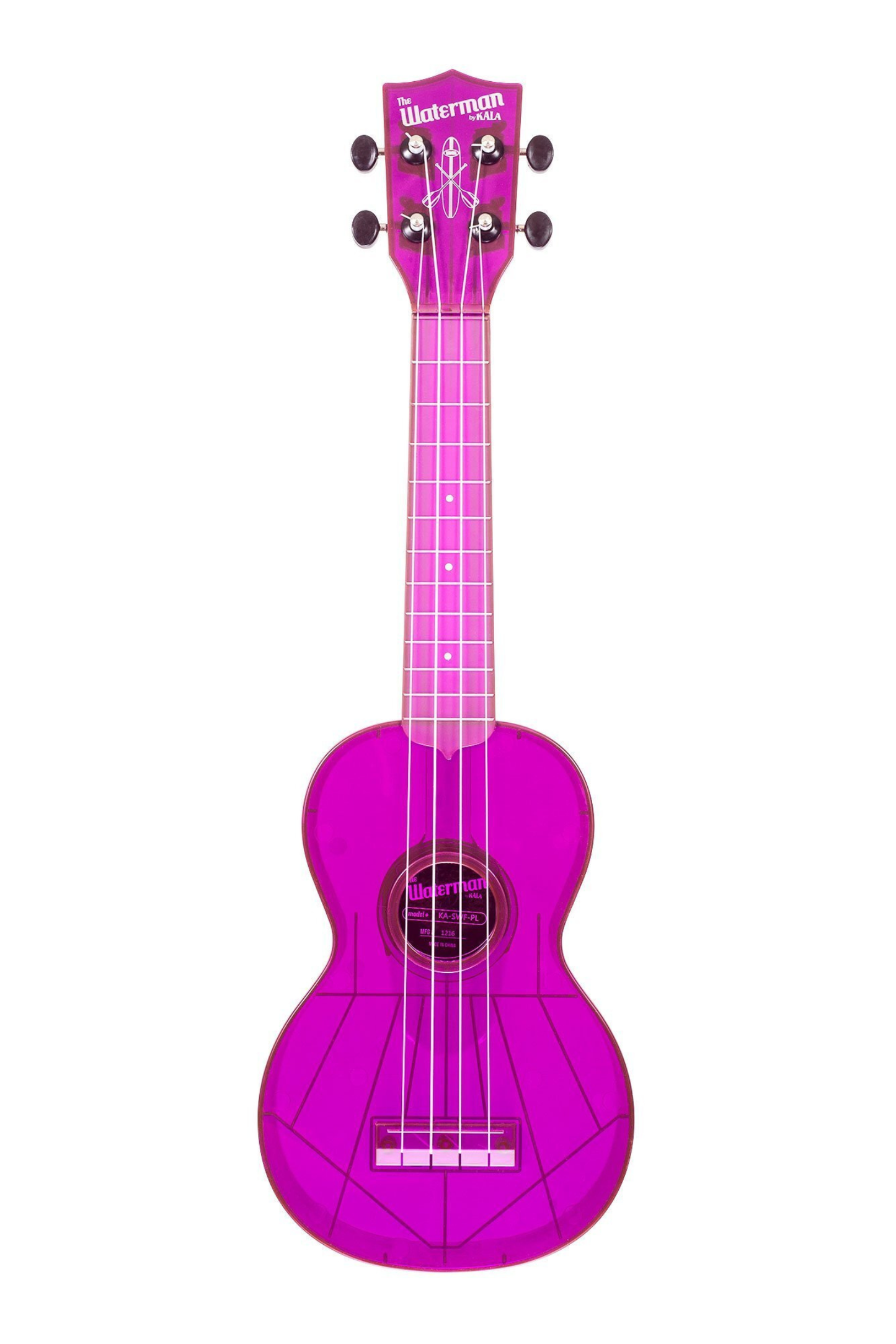 Kala The Waterman Soprano Ukulele - Fluorescent Purple Grape