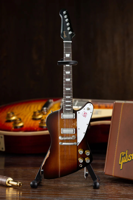 Johnny Winter 1963 Gibson Firebird V Sunburst Mini Guitar - Vintage and Distressed