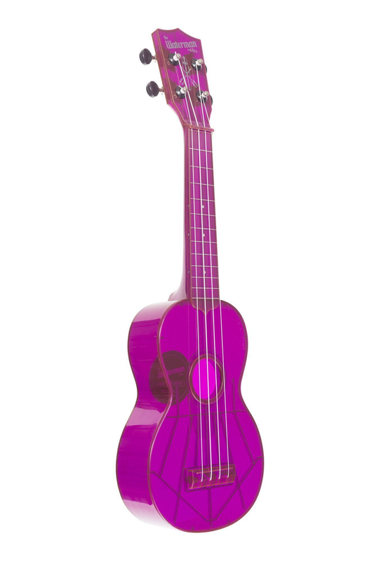 Kala The Waterman Soprano Ukulele - Fluorescent Purple Grape