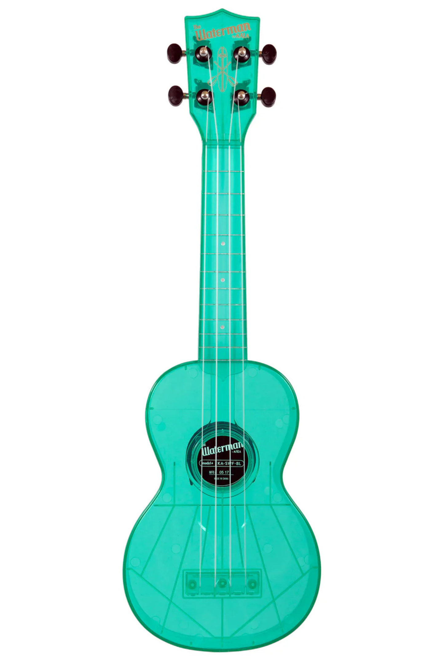 Kala The Waterman Soprano Ukulele - Fluorescent Blue Raspberry
