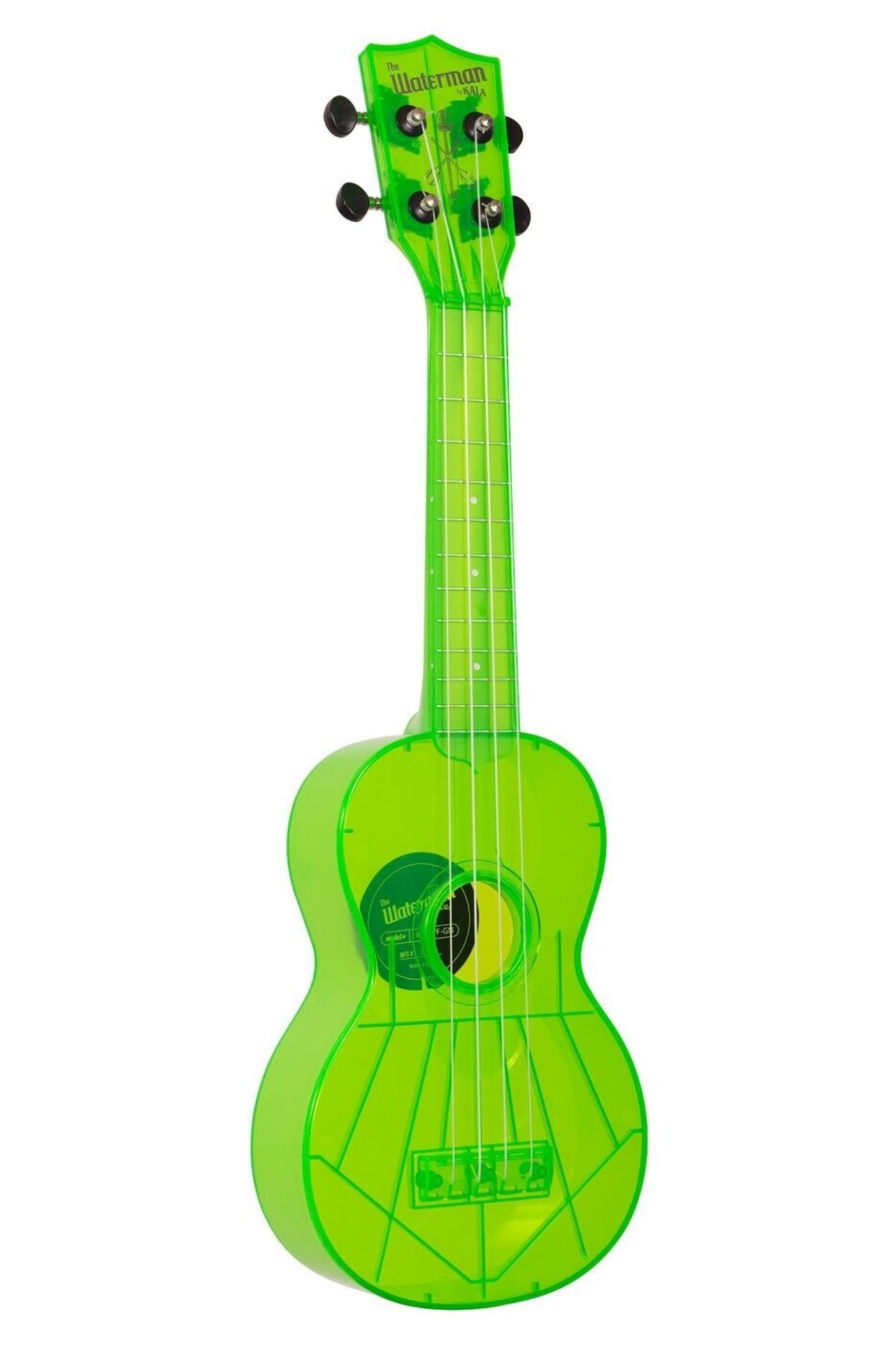 Kala The Waterman Soprano Ukulele - Fluorescent Sour Apple Green