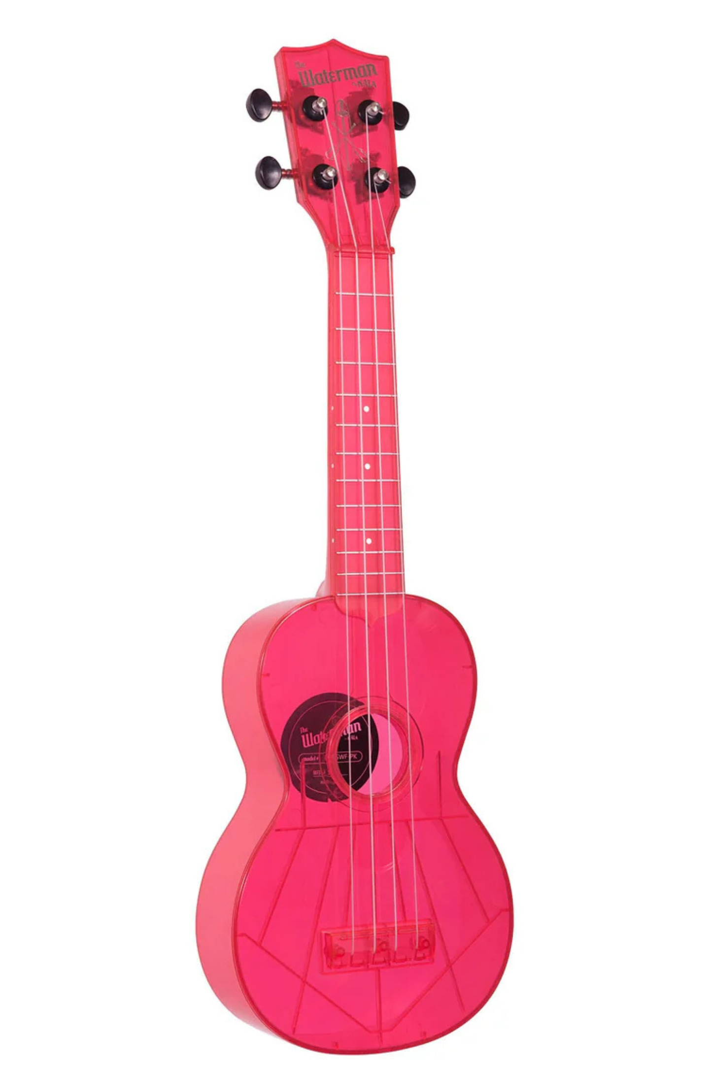 Kala The Waterman Soprano Ukulele - Fluorescent Watermelon Pink