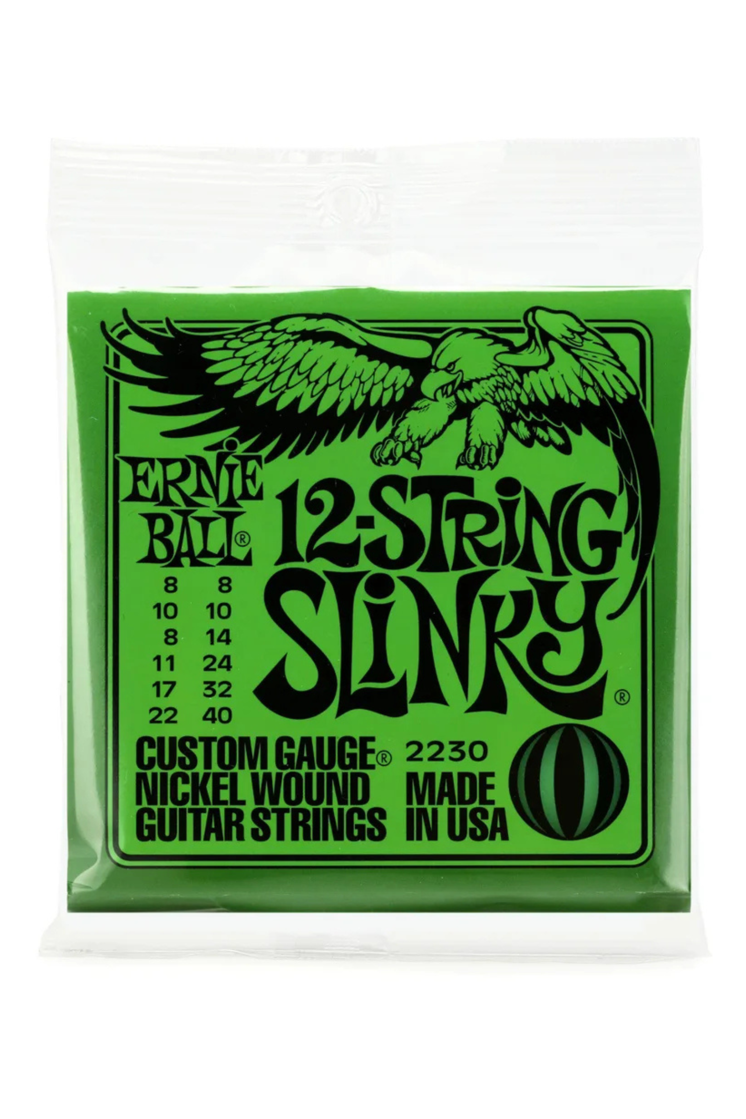 Ernie Ball 2230 Slinky 12-String Nickel Wound Electric Guitar Strings 8-40