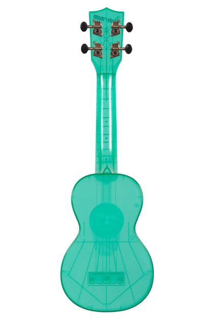 Kala The Waterman Soprano Ukulele - Fluorescent Blue Raspberry