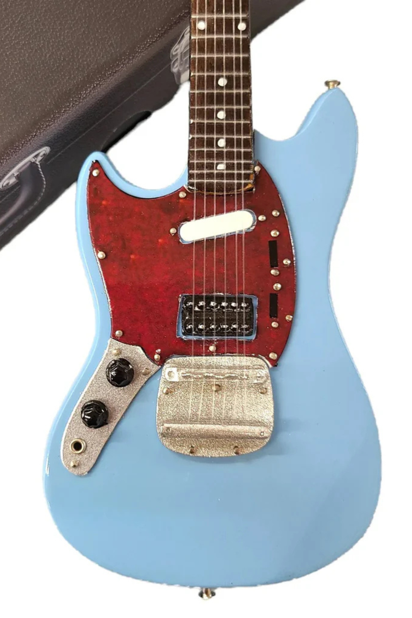 "Kurt Cobain" Fender Mustang Sonic Blue - Mini Guitar