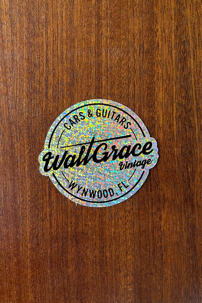 Walt Grace Vintage Sparkle Round Sticker 3"