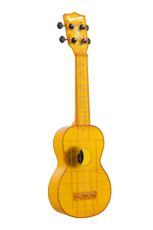 Kala The Waterman Soprano Ukulele - Amber Yellow Transparent