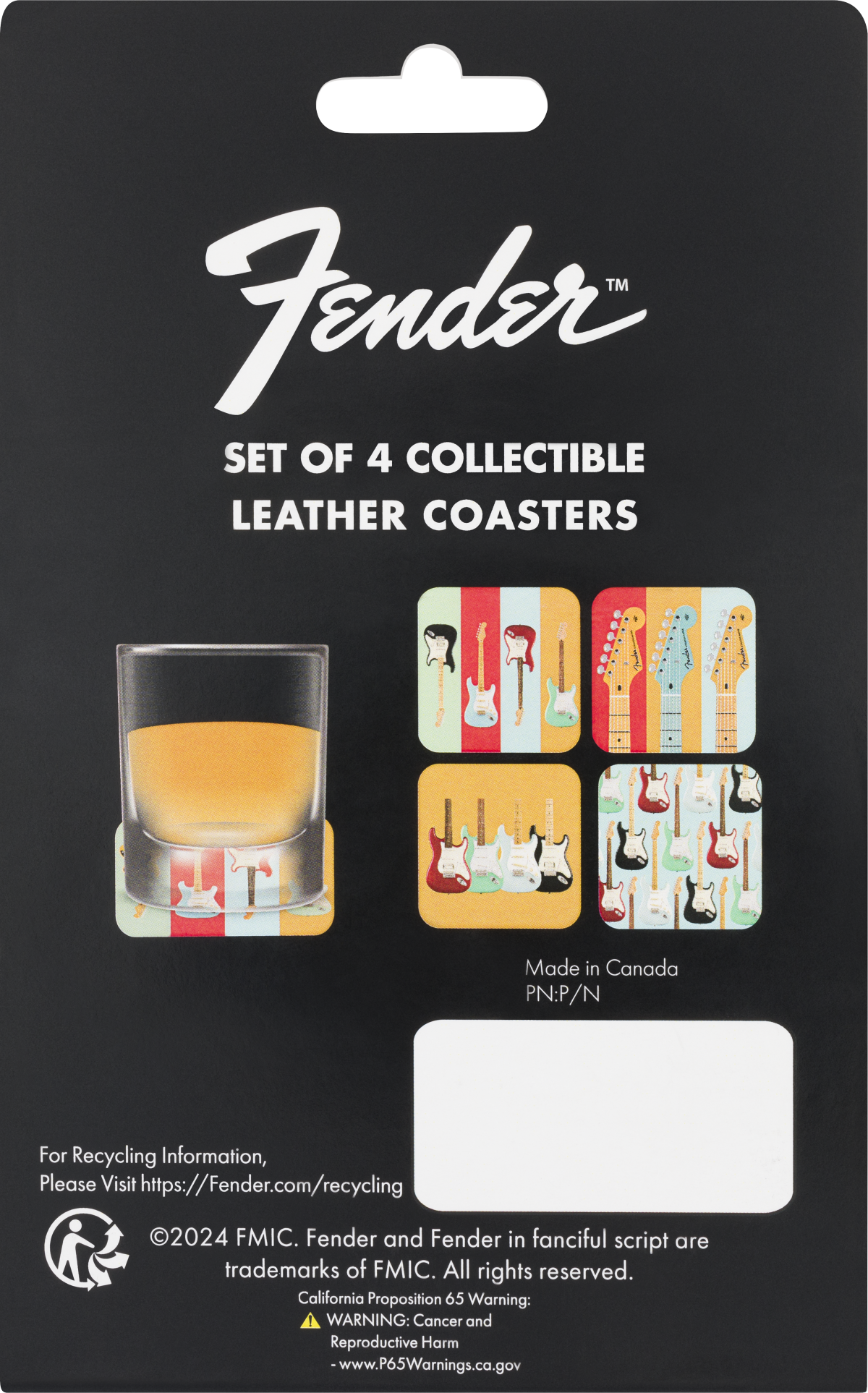 Fender® Stratocaster™ Modern Design Coaster Set