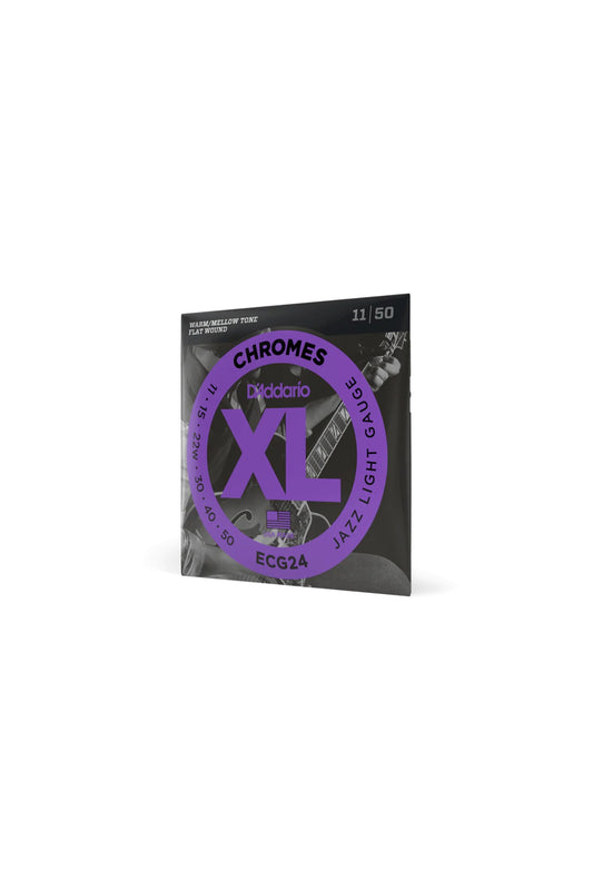D'Addario - ECG24 XL Chromes Flatwound Electric Guitar Strings 11-50