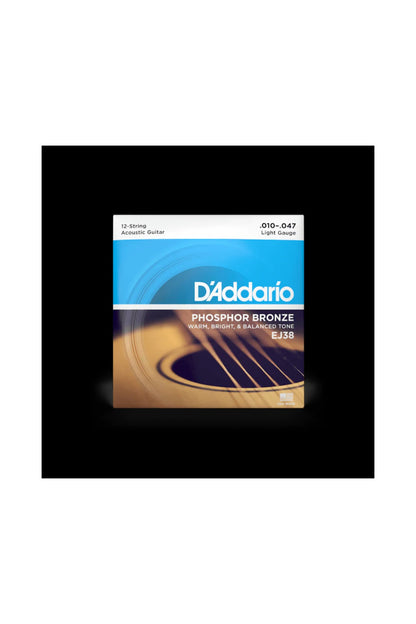 D'Addario - EJ38 12-String Phosphor Bronze Acoustic 10-47