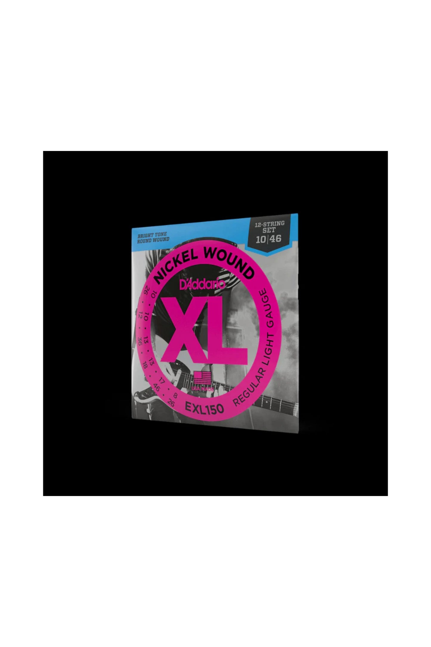 D’Addario EXL150 XL Nickel Wound Regular Light 10-46 12-String Set Electric Strings