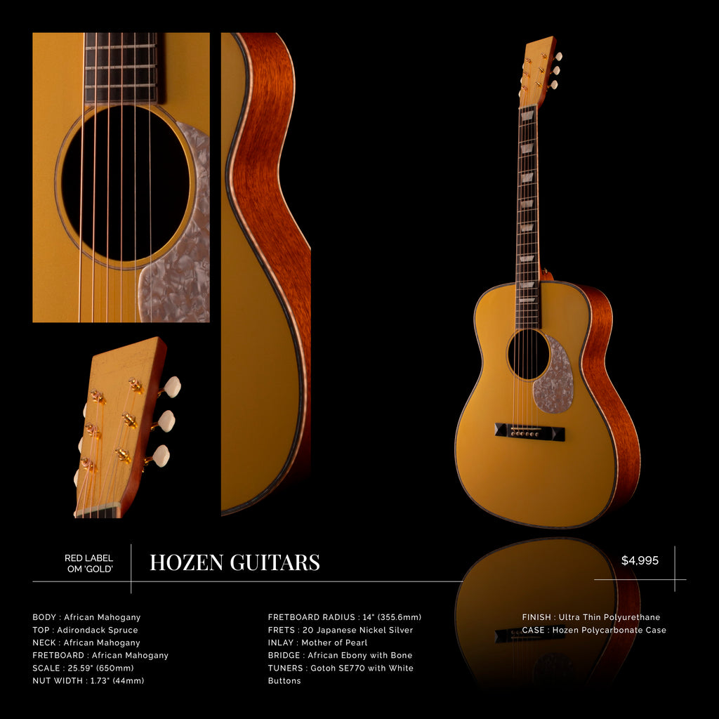 Hozen Guitars Red Label OM "Gold"