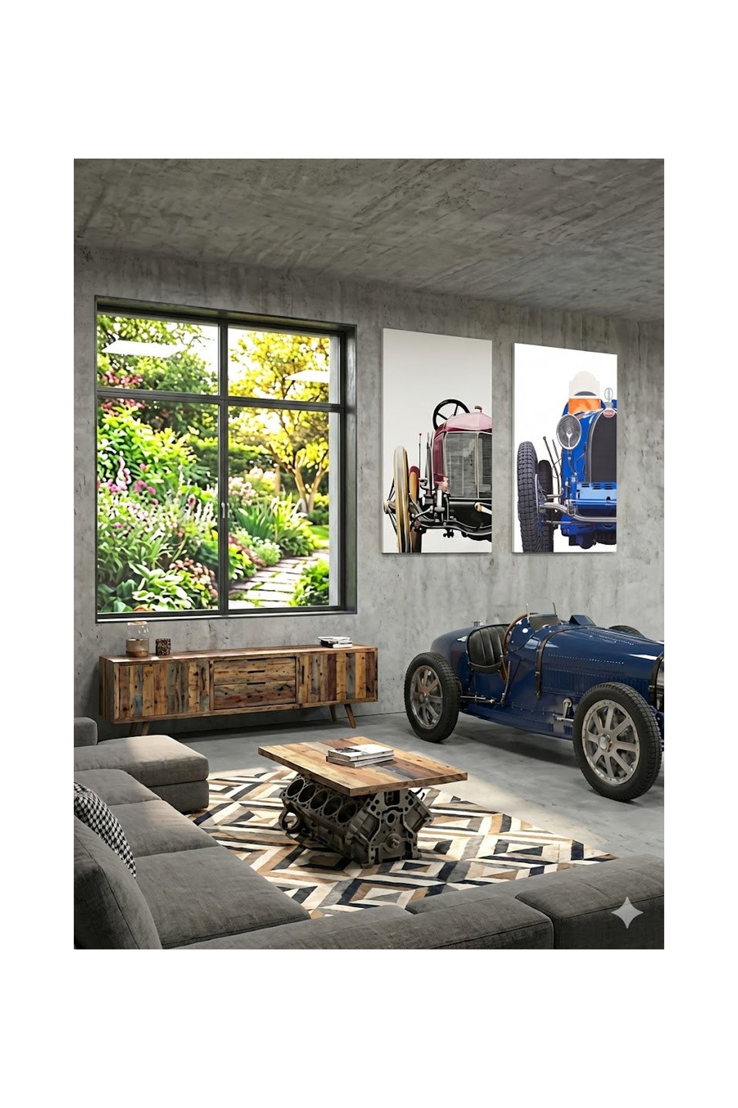 Mauricio Wencelblat Metal Bugatti - 48" x 36" Print on metal