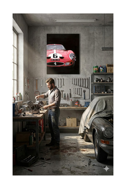 Mauricio Wencelblat Metal Ferrari GTO - 48" x 36" Print on metal
