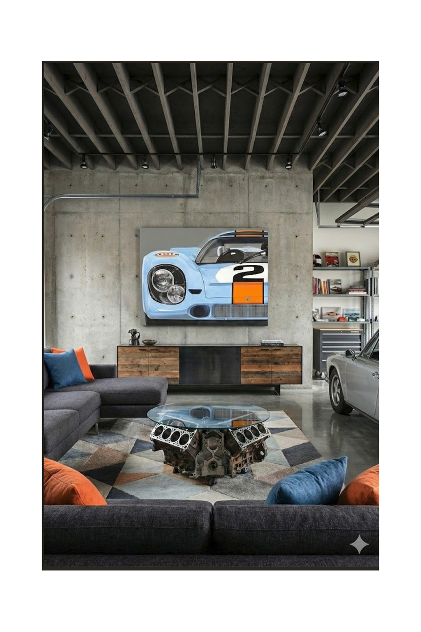 Mauricio Wencelblat Metal Porsche 917 - 48" x 36" Print on metal