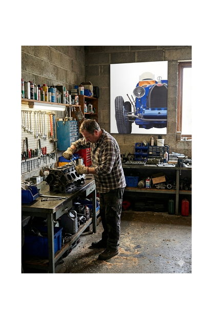 Mauricio Wencelblat Metal Bugatti - 48" x 36" Print on metal