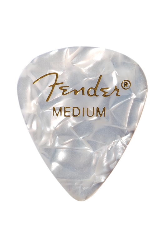 Fender Shape 351 Guitar Pick - White Moto