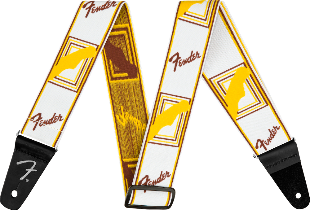 Fender Weightless Black Monogram Strap - Walt Grace Vintage