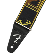 Fender Weightless Black Monogram Strap - Walt Grace Vintage