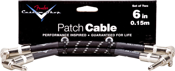 Fender Custom Shop Patch Cables 6" - Black - Walt Grace Vintage
