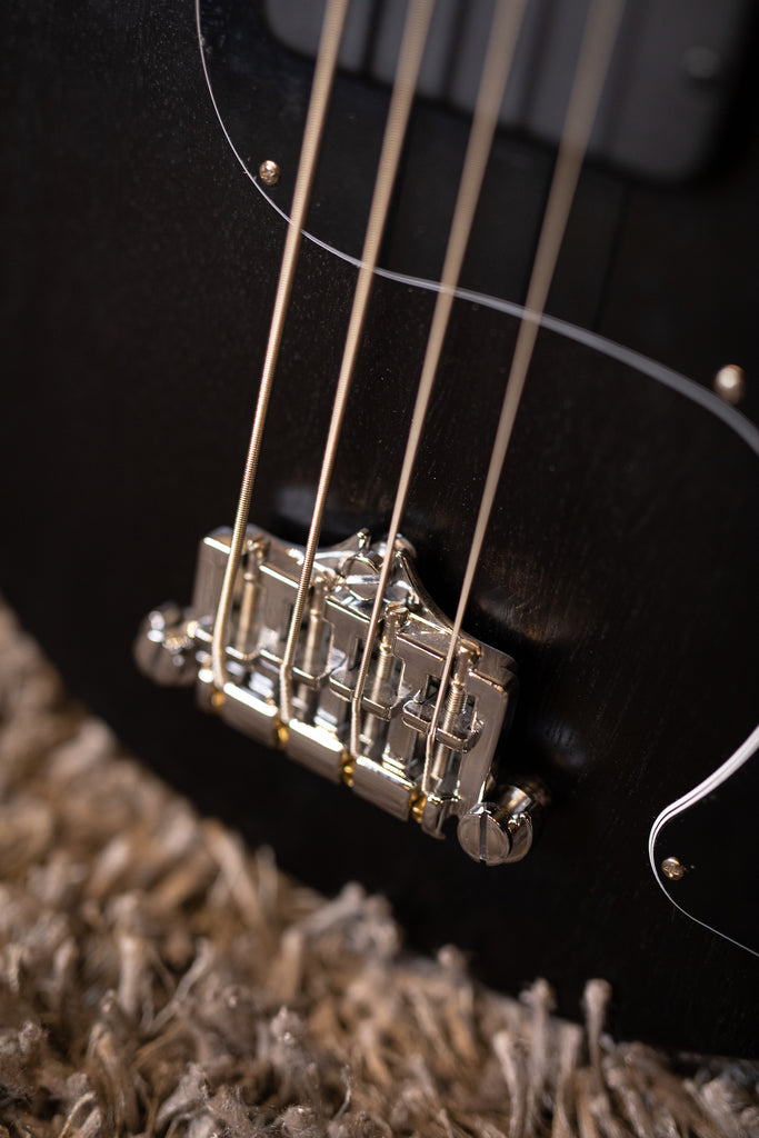Gibson Les Paul Junior Tribute Doublecut Bass - Worn Ebony - Walt Grace Vintage