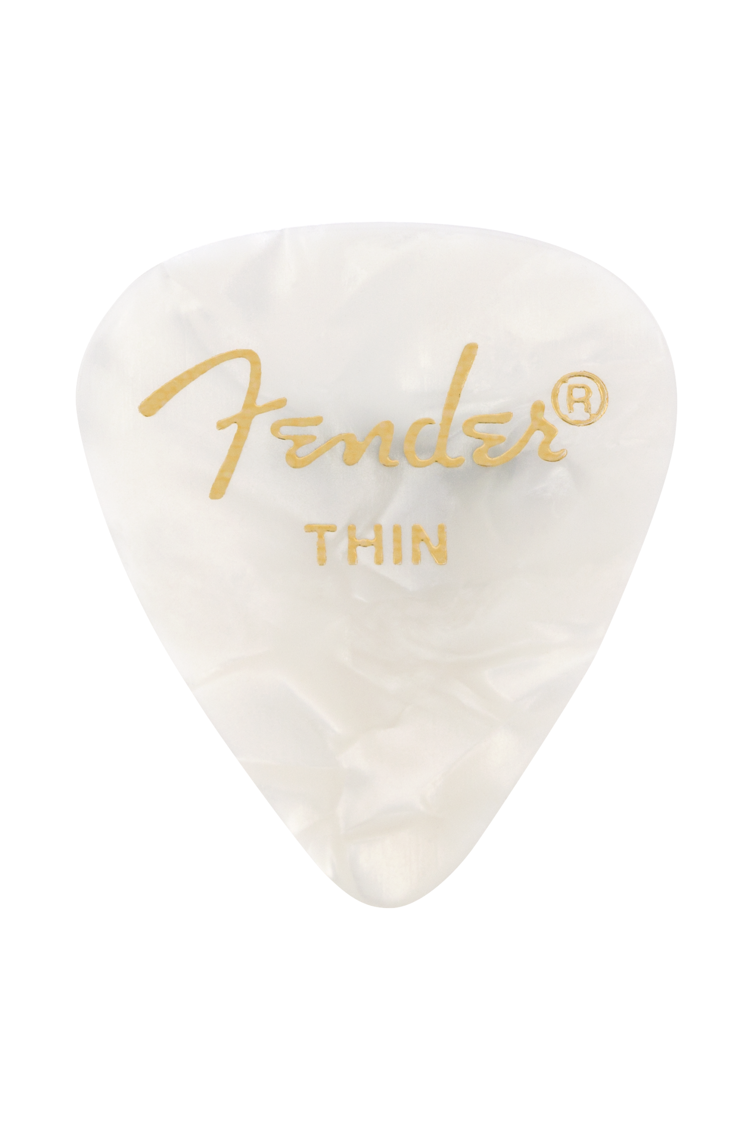 Fender Shape 351 Guitar Pick - White Moto