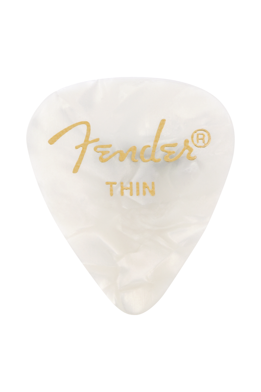 Fender Shape 351 Guitar Pick - White Moto
