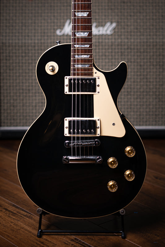 1989 Gibson Les Paul Standard Electric Guitar [Signed by Ace Frehley] - Ebony - Walt Grace Vintage