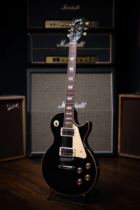 1989 Gibson Les Paul Standard Electric Guitar [Signed by Ace Frehley] - Ebony - Walt Grace Vintage