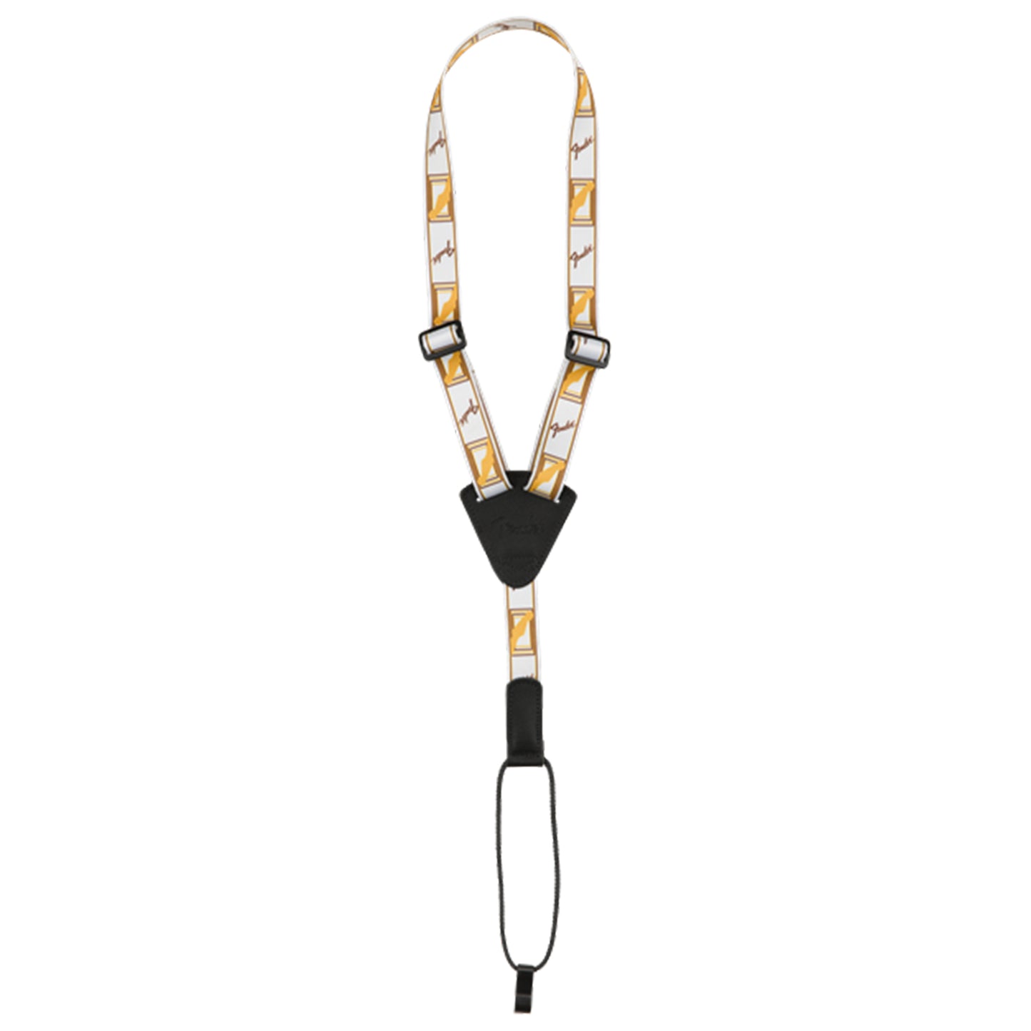 Fender Ukulele Strap - White, Brown, Yellow - Walt Grace Vintage