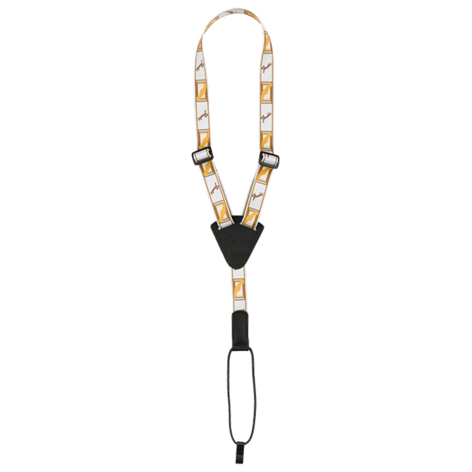 Fender Ukulele Strap - White, Brown, Yellow - Walt Grace Vintage
