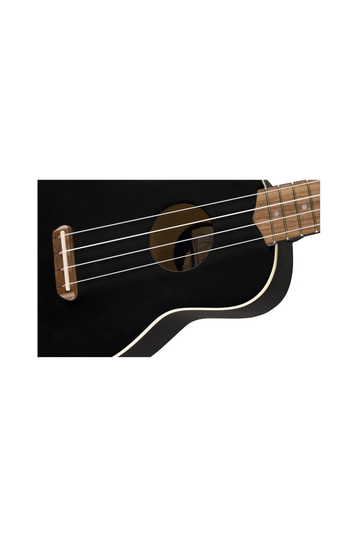 Fender Venice Soprano Ukulele Walnut Fingerboard - Black