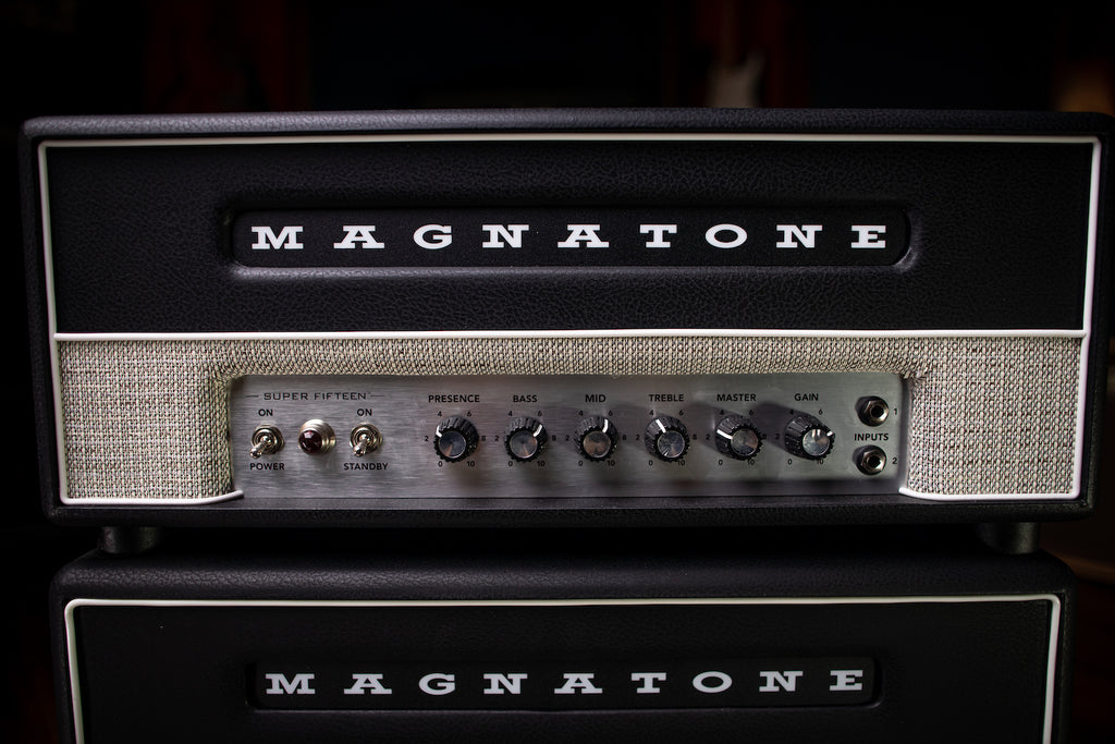 Magnatone Super Fifteen Tube Head Amp - Black - Walt Grace Vintage