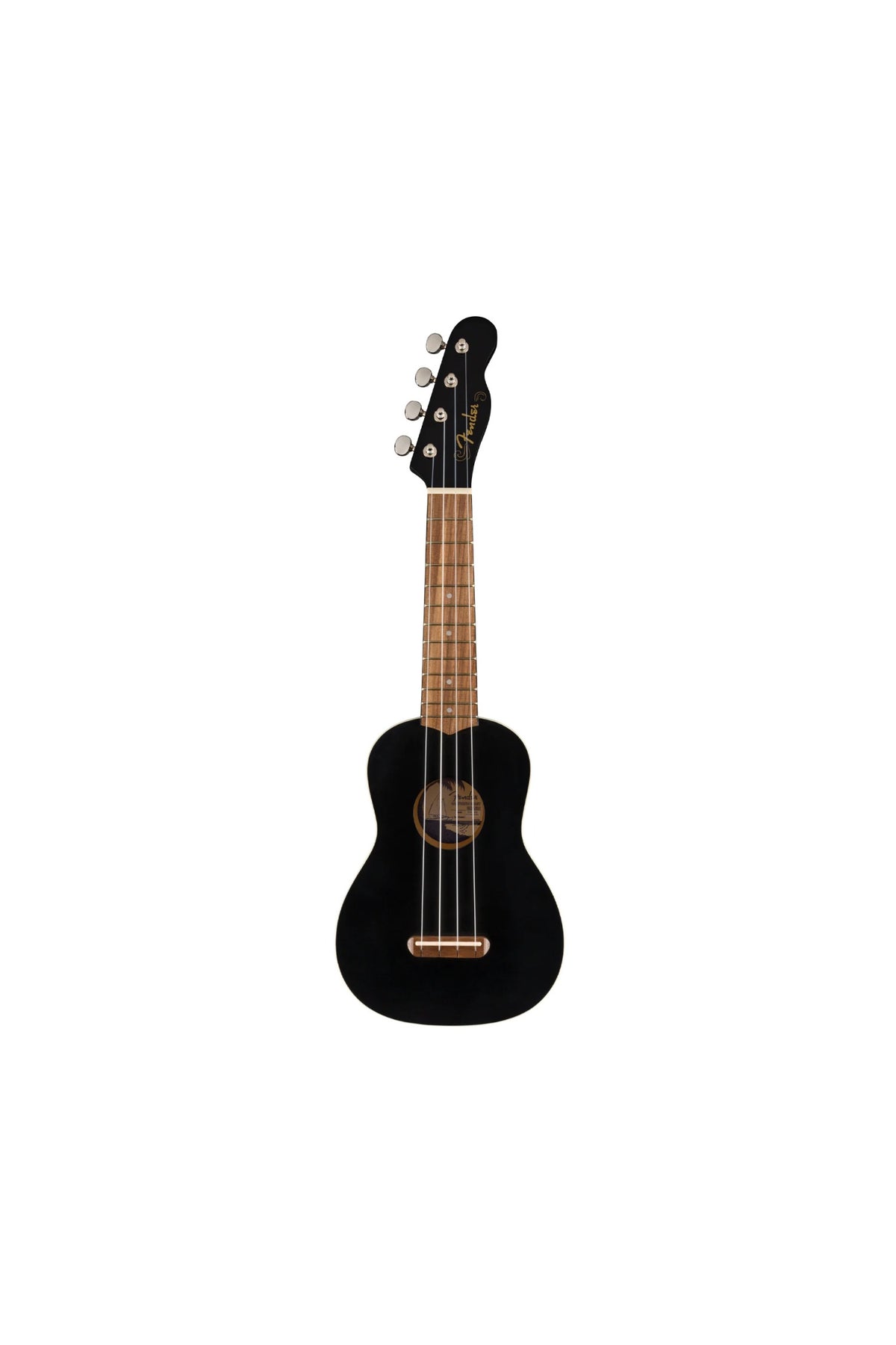 Fender Venice Soprano Ukulele Walnut Fingerboard - Black
