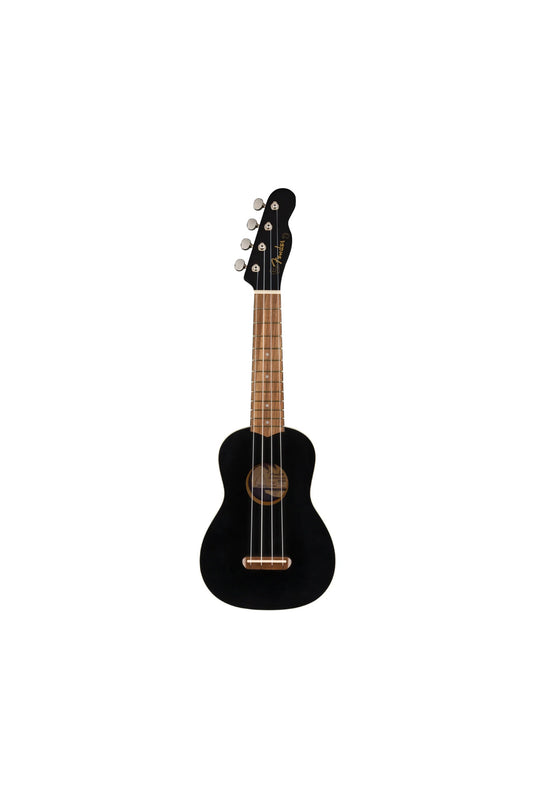 Fender Venice Soprano Ukulele Walnut Fingerboard - Black